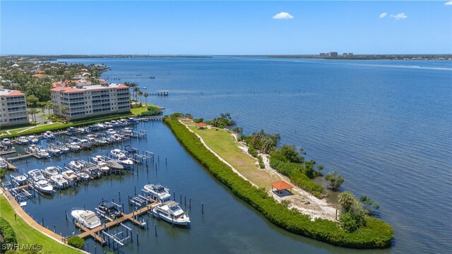 7136 Blanquilla Ct, Fort Myers, FL 33908 - bird's eye view of a nearby body of water and a marina