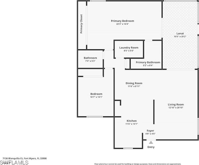 7136 Blanquilla Ct, Fort Myers, FL 33908 - home floor plan