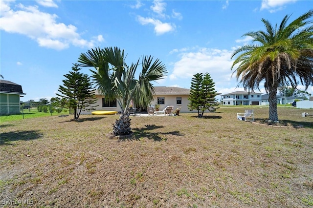 view of yard with a patio area