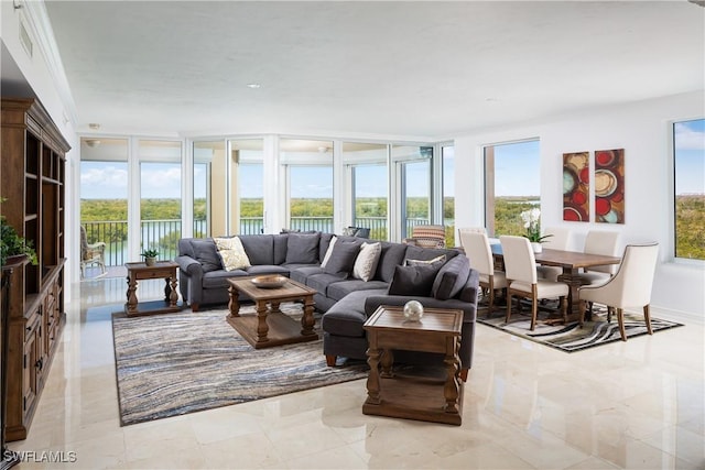 view of living area