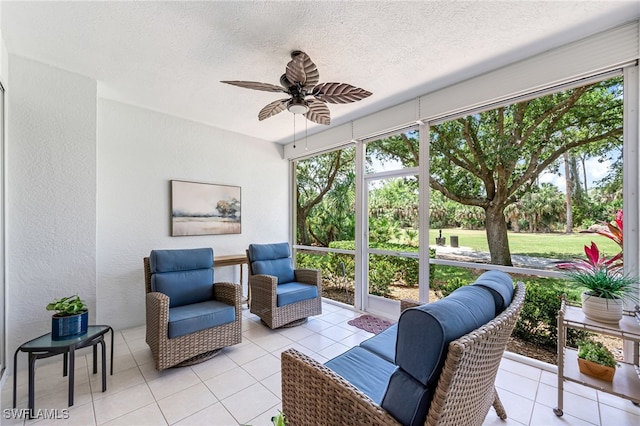 8115 Celeste Dr Unit 6110, Naples, FL 34113 - sunroom / solarium featuring ceiling fan