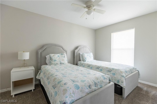 1209 SW 36th Ter, Cape Coral, FL 33914 - carpeted bedroom with baseboards and a ceiling fan