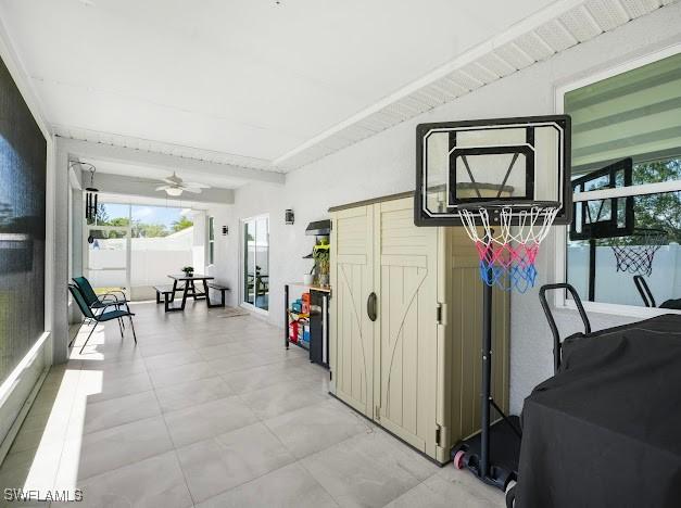 27257 Pinecrest Ln, Bonita Springs, FL 34135 - interior space with beam ceiling