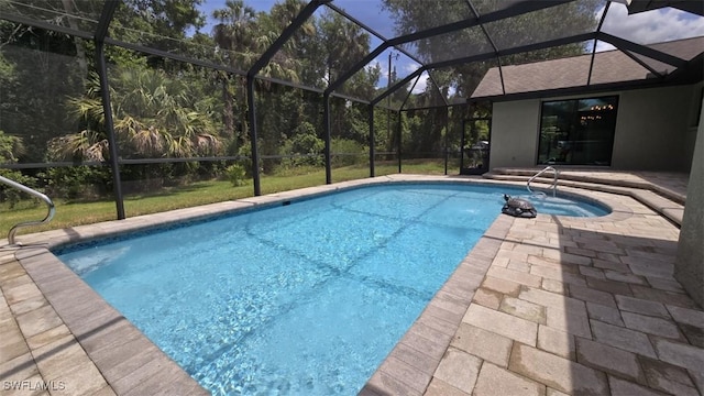 7311 Sean Ln, North Fort Myers, FL 33917 - outdoor pool with a patio area and a lanai