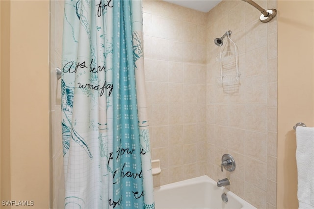 5781 Cape Harbour Dr Unit 610, Cape Coral, FL 33914 - bathroom featuring shower / tub combo with curtain