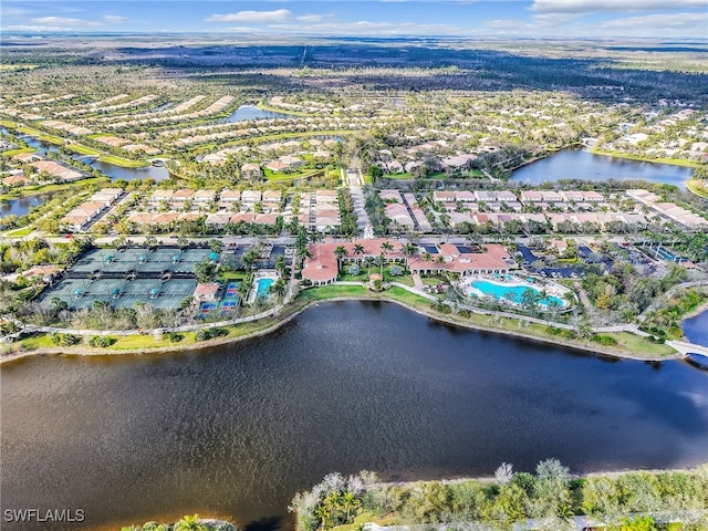 28902 Vermillion Ln, Bonita Springs, FL 34135 - aerial view of property and surrounding area featuring a nearby body of water and nearby suburban area