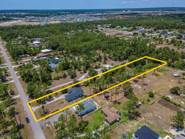 2625 27th Ave NE, Naples, FL 34120 - aerial overview of property's location with property parcel outlined