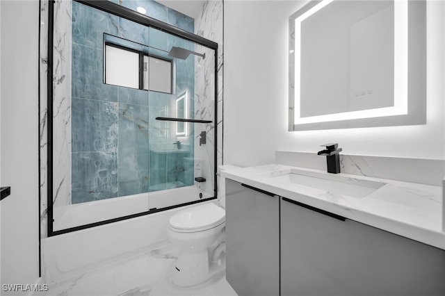 4026 SE 3rd Ave, Cape Coral, FL 33904 - full bath featuring vanity, combined bath / shower with glass door, and toilet