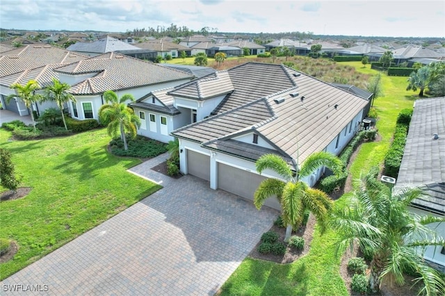 bird's eye view with a residential view