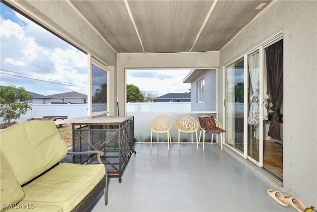 view of sunroom