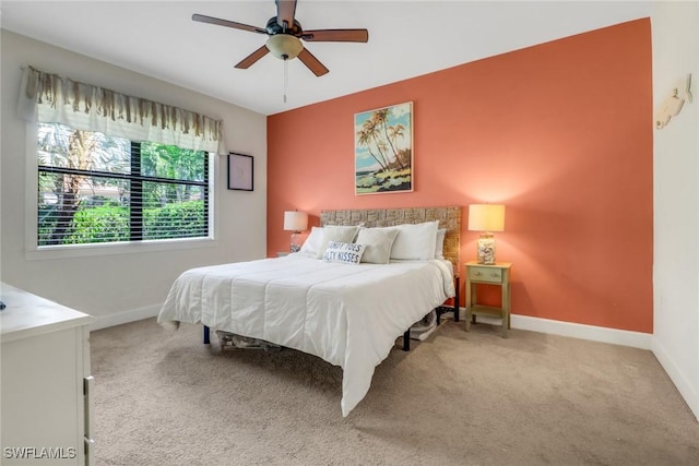 20263 Cypress Shadows Blvd, Estero, FL 33928 - carpeted bedroom featuring baseboards and a ceiling fan