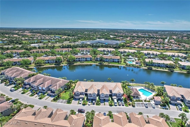 11019 Mill Creek Way Unit 903, Fort Myers, FL 33913 - birds eye view of property with a water view and a residential view