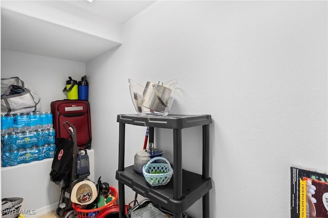 view of storage area