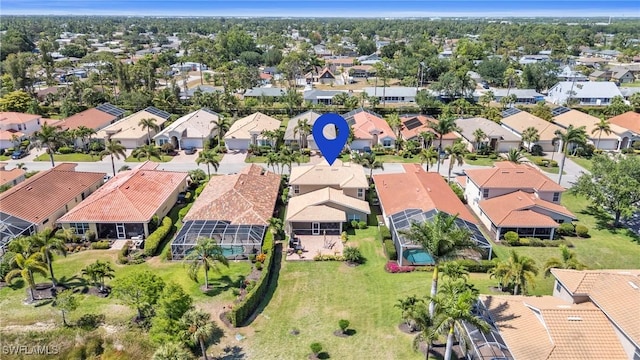 aerial view featuring a residential view