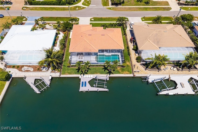 931 Snowberry Ct, Marco Island, FL 34145 - drone / aerial view featuring a water view