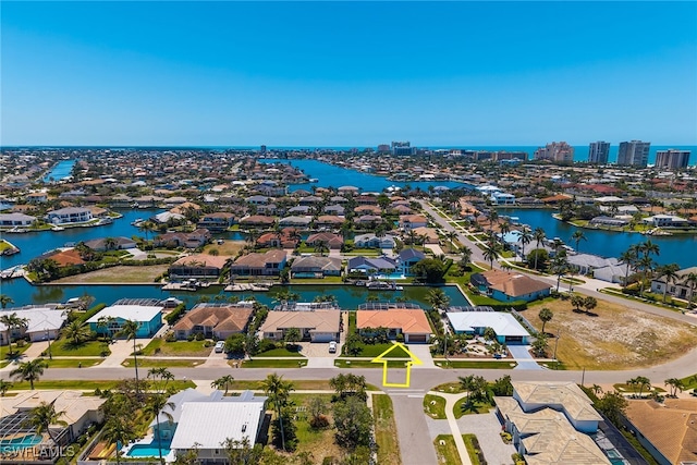 931 Snowberry Ct, Marco Island, FL 34145 - bird's eye view featuring a residential view and a water view