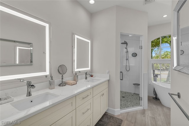 931 Snowberry Ct, Marco Island, FL 34145 - bathroom with plenty of natural light, a sink, and a shower stall