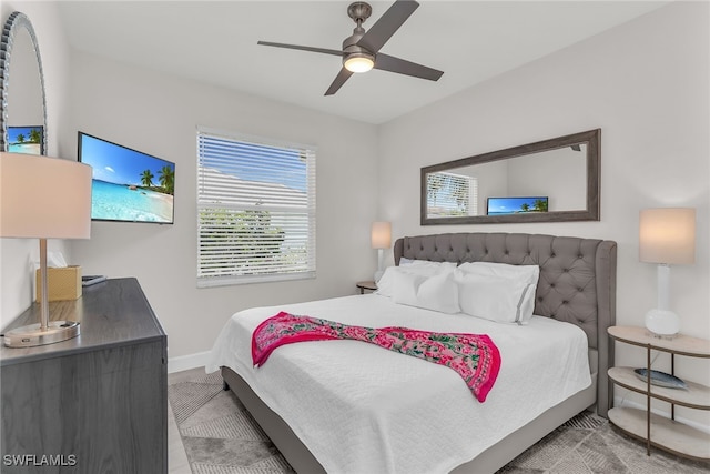 931 Snowberry Ct, Marco Island, FL 34145 - bedroom featuring baseboards and a ceiling fan