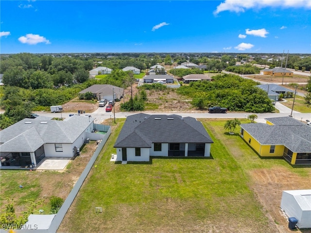 aerial view featuring a residential view