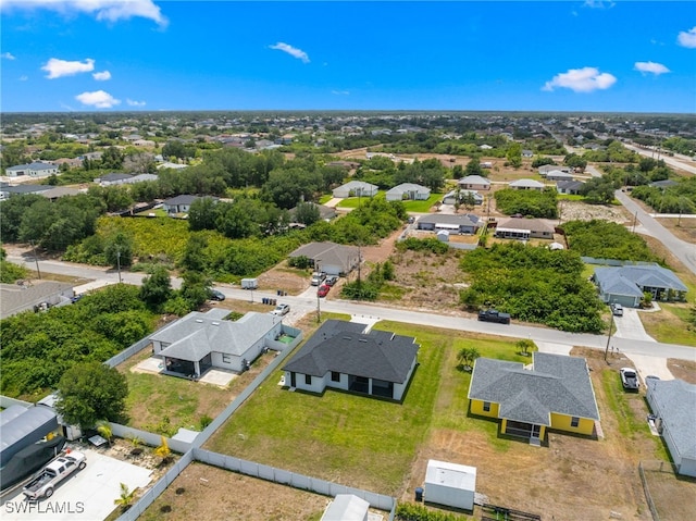 bird's eye view with a residential view