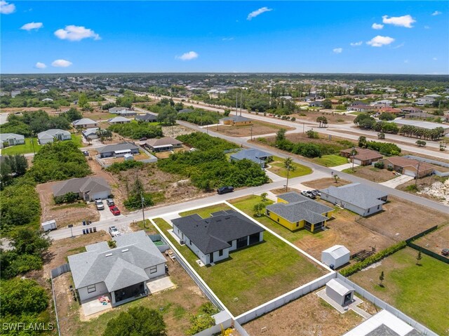 bird's eye view featuring a residential view