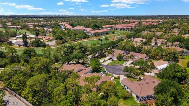 drone / aerial view with a residential view
