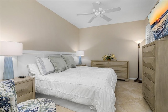 7505 Stoneybrook Dr Unit 746, Naples, FL 34112 - bedroom featuring a ceiling fan and light tile patterned floors