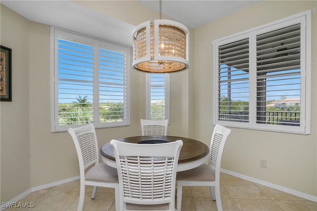 7505 Stoneybrook Dr Unit 746, Naples, FL 34112 - dining space featuring baseboards and light tile patterned floors