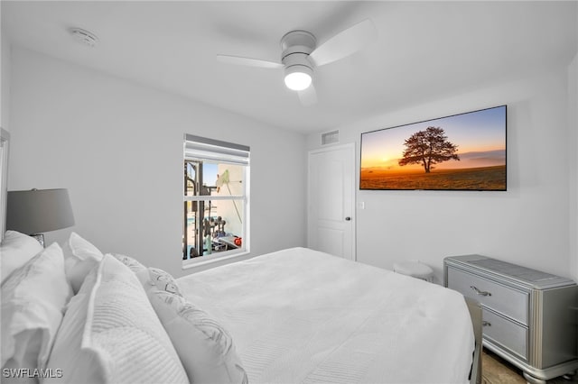 202 NE 16th Ter, Cape Coral, FL 33909 - bedroom with ceiling fan and visible vents