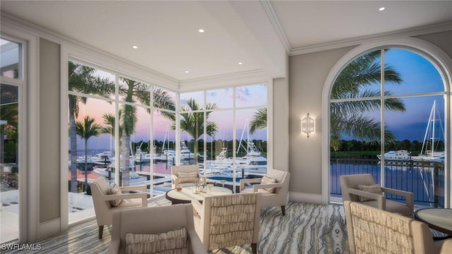 14571 Grande Cay Cir Unit 3203, Fort Myers, FL 33908 - sunroom with a water view
