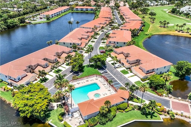 14571 Grande Cay Cir Unit 3203, Fort Myers, FL 33908 - bird's eye view featuring a residential view, view of golf course, and a water view
