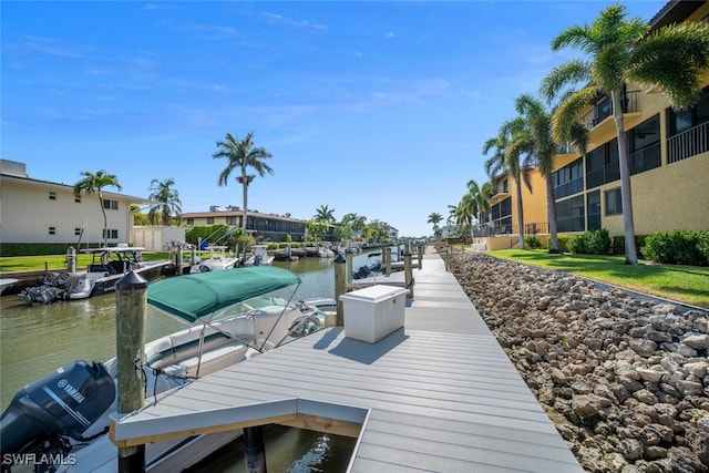 1400 Blue Point Ave Unit 202, Naples, FL 34102 - dock with a water view and a residential view