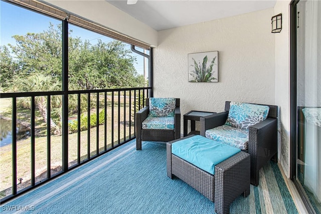 6308 Sugar Bush Ln Unit E, Fort Myers, FL 33908 - sunroom with a ceiling fan