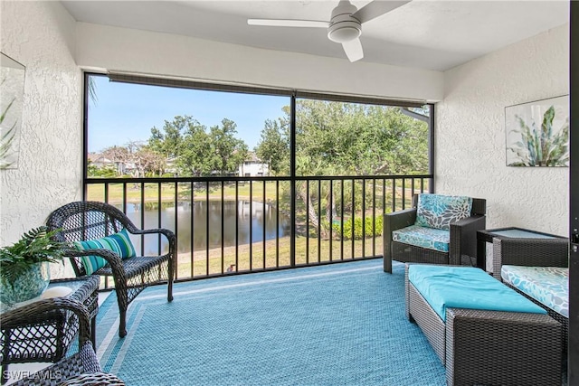 6308 Sugar Bush Ln Unit E, Fort Myers, FL 33908 - sunroom featuring a water view