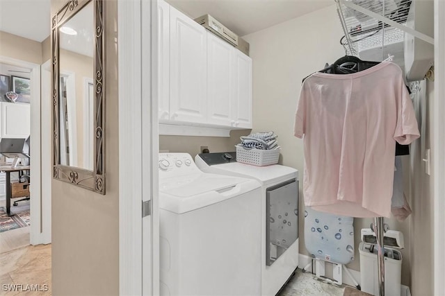 10225 Bismark Palm Way Unit 1626, Fort Myers, FL 33966 - laundry area with cabinet space and washer and clothes dryer