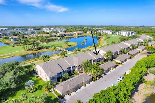 10225 Bismark Palm Way Unit 1626, Fort Myers, FL 33966 - bird's eye view of a large body of water, a golf club, and apartment complex / building