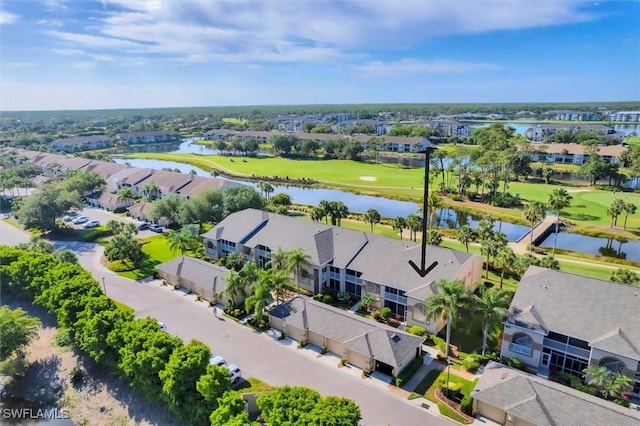10225 Bismark Palm Way Unit 1626, Fort Myers, FL 33966 - aerial perspective of suburban area with a golf course and a large body of water