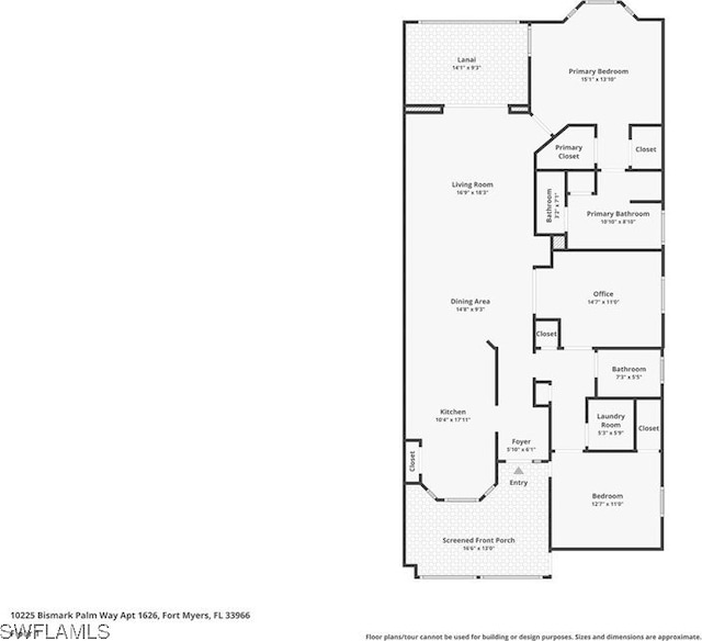 10225 Bismark Palm Way Unit 1626, Fort Myers, FL 33966 - property floor plan