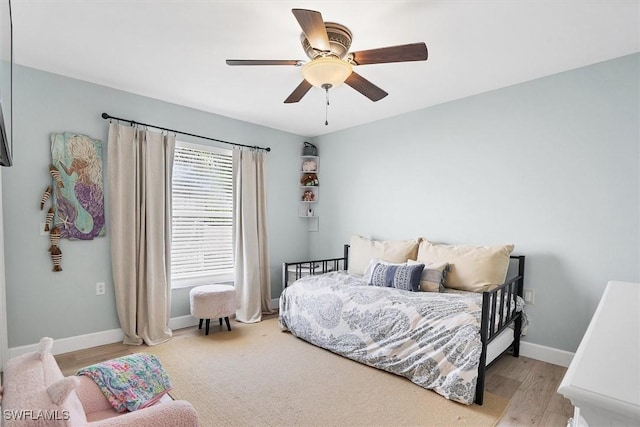 10225 Bismark Palm Way Unit 1626, Fort Myers, FL 33966 - bedroom featuring light wood-style flooring and a ceiling fan
