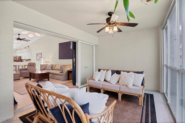 10225 Bismark Palm Way Unit 1626, Fort Myers, FL 33966 - living room with ceiling fan