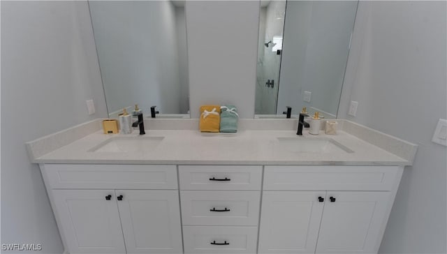 203 E 10th St, Lehigh Acres, FL 33972 - full bath with a shower stall and double vanity