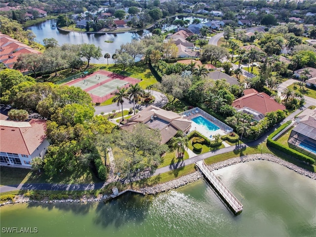 935 New Waterford Dr Unit F204, Naples, FL 34104 - aerial view featuring a water view and a residential view
