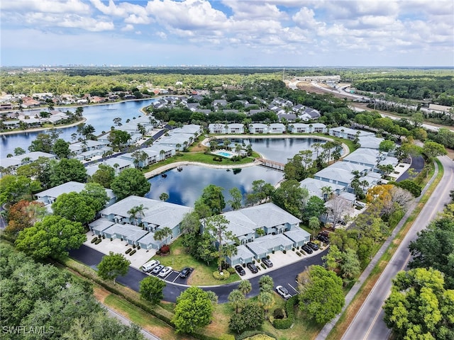935 New Waterford Dr Unit F204, Naples, FL 34104 - birds eye view of property with a water view and a residential view