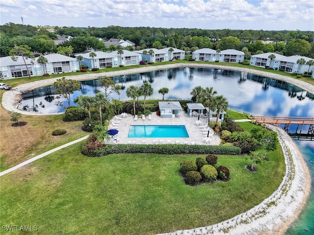 935 New Waterford Dr Unit F204, Naples, FL 34104 - drone / aerial view featuring a water view