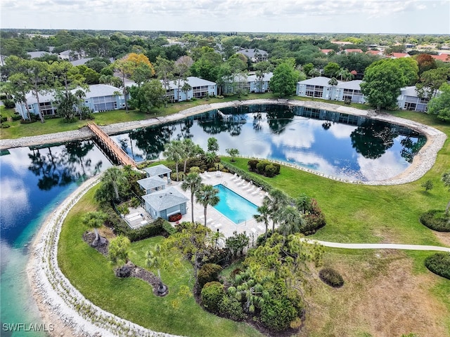 935 New Waterford Dr Unit F204, Naples, FL 34104 - drone / aerial view with a water view
