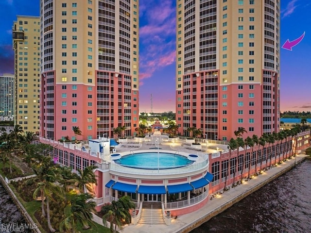 2743 1st St Unit 305, Fort Myers, FL 33916 - view of building exterior with a view of city and a water view
