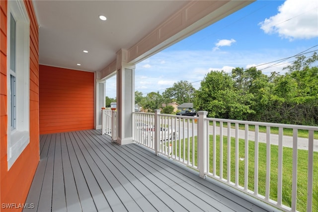 8605 Inwood Dr, Hudson, FL 34667 - wooden terrace with a lawn