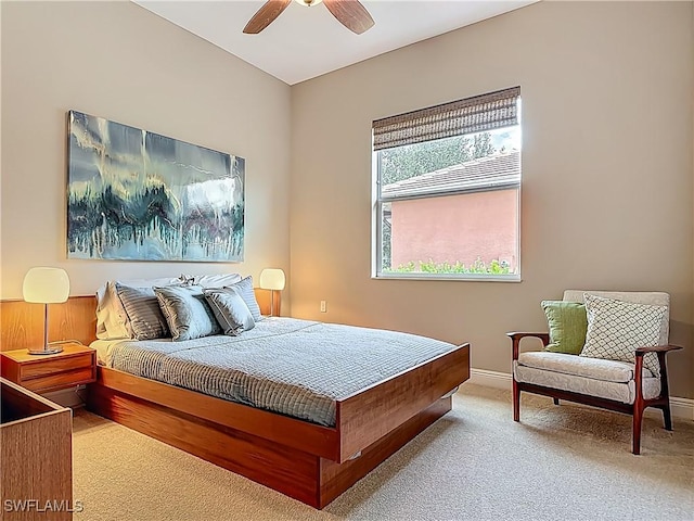 10843 Valentina Ct, Fort Myers, FL 33913 - bedroom with carpet floors, baseboards, and a ceiling fan