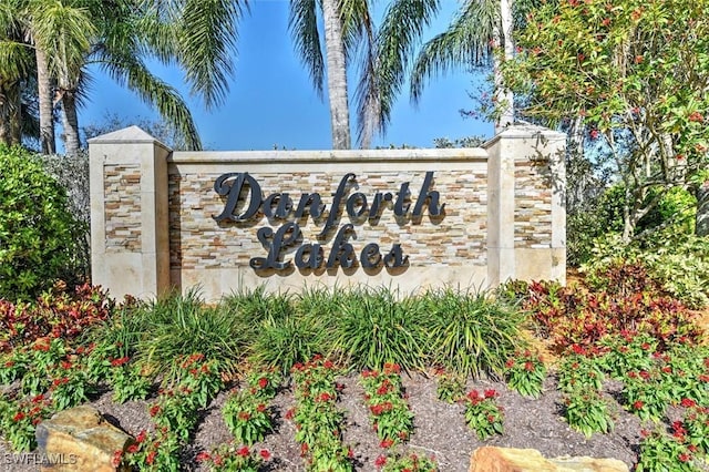 view of community sign