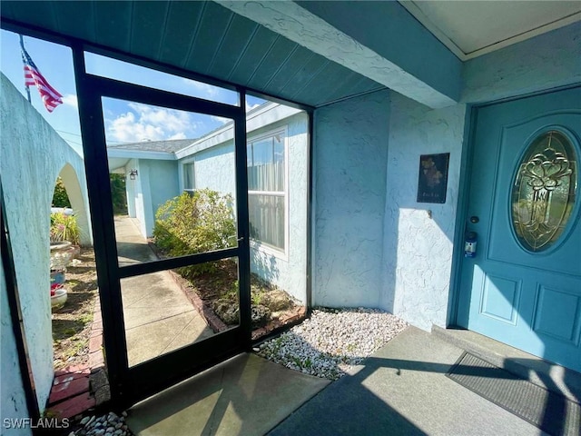 view of doorway to property